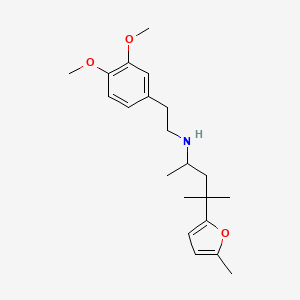 molecular formula C21H31NO3 B4987116 N-[2-(3,4-dimethoxyphenyl)ethyl]-4-methyl-4-(5-methyl-2-furyl)-2-pentanamine 