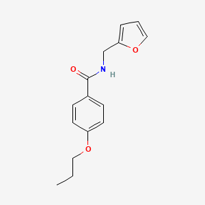 molecular formula C15H17NO3 B4987117 N-(2-furylmethyl)-4-propoxybenzamide 