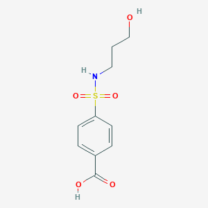 molecular formula C10H13NO5S B498714 4-{[(3-Hydroxypropyl)amino]sulfonyl}benzoic acid 