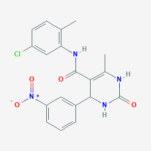 molecular formula C19H17ClN4O4 B4987140 N-(5-chloro-2-methylphenyl)-6-methyl-4-(3-nitrophenyl)-2-oxo-1,2,3,4-tetrahydro-5-pyrimidinecarboxamide 
