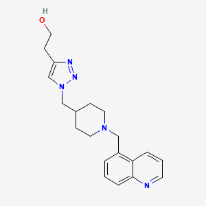 molecular formula C20H25N5O B4987155 2-(1-{[1-(5-quinolinylmethyl)-4-piperidinyl]methyl}-1H-1,2,3-triazol-4-yl)ethanol bis(trifluoroacetate) (salt) 