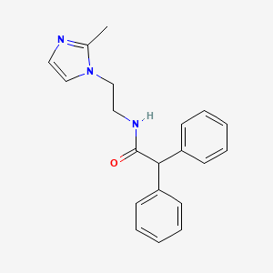 molecular formula C20H21N3O B4987157 N-[2-(2-methyl-1H-imidazol-1-yl)ethyl]-2,2-diphenylacetamide trifluoroacetate 