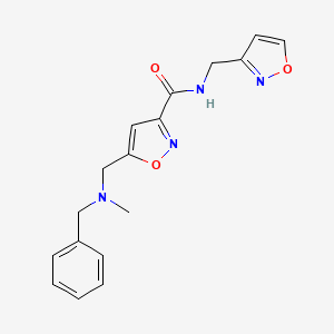 molecular formula C17H18N4O3 B4987165 5-{[benzyl(methyl)amino]methyl}-N-(3-isoxazolylmethyl)-3-isoxazolecarboxamide 