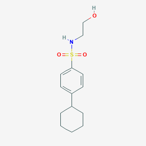 molecular formula C14H21NO3S B498717 4-cyclohexyl-N-(2-hydroxyethyl)benzenesulfonamide CAS No. 919974-61-1