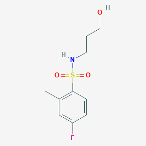4-fluoro-N-(3-hydroxypropyl)-2-methylbenzenesulfonamide
