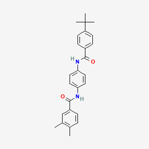 molecular formula C26H28N2O2 B4987183 N-{4-[(4-tert-butylbenzoyl)amino]phenyl}-3,4-dimethylbenzamide 