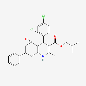 molecular formula C27H27Cl2NO3 B4987195 isobutyl 4-(2,4-dichlorophenyl)-2-methyl-5-oxo-7-phenyl-1,4,5,6,7,8-hexahydro-3-quinolinecarboxylate 