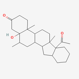 molecular formula C26H40O3 B4987240 6b-acetyl-13a-hydroxy-4a,6a,13-trimethylicosahydro-2H-indeno[2,1-a]phenanthren-2-one 