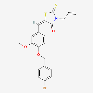 molecular formula C21H18BrNO3S2 B4987246 3-allyl-5-{4-[(4-bromobenzyl)oxy]-3-methoxybenzylidene}-2-thioxo-1,3-thiazolidin-4-one 