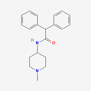 molecular formula C20H24N2O B4987258 N-(1-methyl-4-piperidinyl)-2,2-diphenylacetamide 