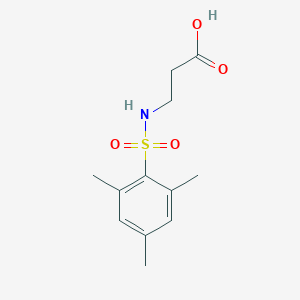 molecular formula C12H17NO4S B498727 3-(2,4,6-三甲苯磺酰胺基)丙酸 CAS No. 785792-44-1