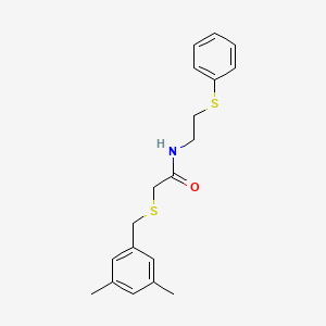 molecular formula C19H23NOS2 B4987272 2-[(3,5-dimethylbenzyl)thio]-N-[2-(phenylthio)ethyl]acetamide 