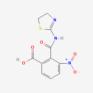 molecular formula C11H9N3O5S B4987287 2-[(4,5-dihydro-1,3-thiazol-2-ylamino)carbonyl]-3-nitrobenzoic acid 
