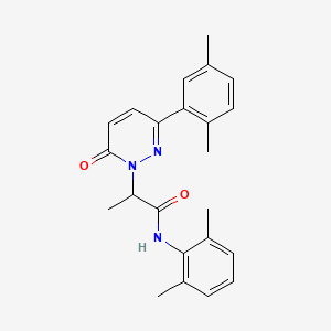 molecular formula C23H25N3O2 B4987307 N-(2,6-dimethylphenyl)-2-[3-(2,5-dimethylphenyl)-6-oxo-1(6H)-pyridazinyl]propanamide 