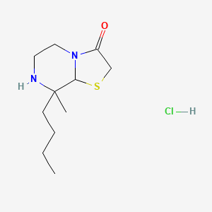 molecular formula C11H21ClN2OS B4987337 8-butyl-8-methyltetrahydro-5H-[1,3]thiazolo[3,2-a]pyrazin-3(2H)-one hydrochloride 