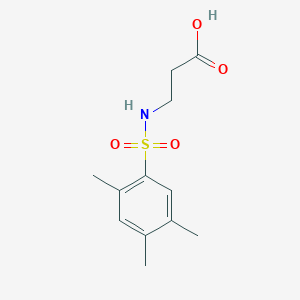 molecular formula C12H17NO4S B498735 N-[(2,4,5-trimethylphenyl)sulfonyl]-beta-alanine 