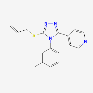 molecular formula C17H16N4S B4987353 4-[5-(allylthio)-4-(3-methylphenyl)-4H-1,2,4-triazol-3-yl]pyridine 