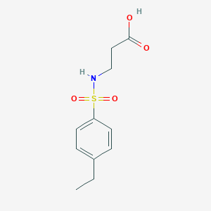 molecular formula C11H15NO4S B498736 N-[(4-ethylphenyl)sulfonyl]-beta-alanine 