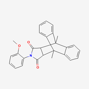 molecular formula C27H23NO3 B4987365 17-(2-methoxyphenyl)-1,8-dimethyl-17-azapentacyclo[6.6.5.0~2,7~.0~9,14~.0~15,19~]nonadeca-2,4,6,9,11,13-hexaene-16,18-dione 