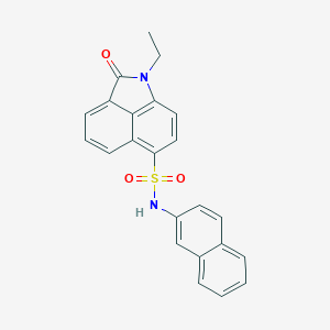 molecular formula C23H18N2O3S B498738 1-ethyl-N-(2-naphthyl)-2-oxo-1,2-dihydrobenzo[cd]indole-6-sulfonamide 