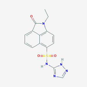 molecular formula C15H13N5O3S B498739 1-ethyl-2-oxo-N-(1H-1,2,4-triazol-3-yl)-1,2-dihydrobenzo[cd]indole-6-sulfonamide 