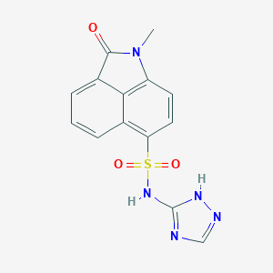 molecular formula C14H11N5O3S B498742 1-methyl-2-oxo-N-(1H-1,2,4-triazol-3-yl)-1,2-dihydrobenzo[cd]indole-6-sulfonamide 