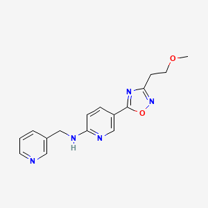 molecular formula C16H17N5O2 B4987420 5-[3-(2-methoxyethyl)-1,2,4-oxadiazol-5-yl]-N-(3-pyridinylmethyl)-2-pyridinamine 