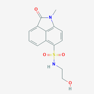 molecular formula C14H14N2O4S B498743 N-(2-hydroxyethyl)-1-methyl-2-oxo-1,2-dihydrobenzo[cd]indole-6-sulfonamide 