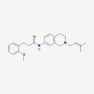 molecular formula C24H30N2O2 B4987431 3-(2-methoxyphenyl)-N-[2-(3-methyl-2-buten-1-yl)-1,2,3,4-tetrahydro-7-isoquinolinyl]propanamide 