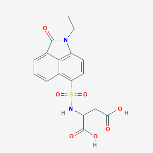 molecular formula C17H16N2O7S B498748 N-[(1-ethyl-2-oxo-1,2-dihydrobenzo[cd]indol-6-yl)sulfonyl]aspartic acid 