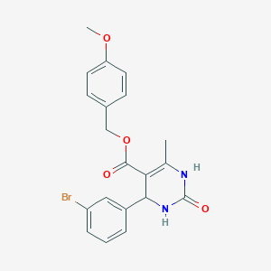 molecular formula C20H19BrN2O4 B4987506 4-methoxybenzyl 4-(3-bromophenyl)-6-methyl-2-oxo-1,2,3,4-tetrahydro-5-pyrimidinecarboxylate 