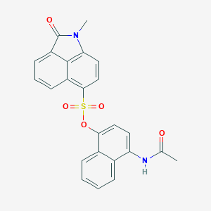 molecular formula C24H18N2O5S B498752 4-(Acetylamino)-1-naphthyl 1-methyl-2-oxo-1,2-dihydrobenzo[cd]indole-6-sulfonate 