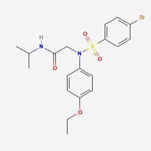 molecular formula C19H23BrN2O4S B4987522 N~2~-[(4-bromophenyl)sulfonyl]-N~2~-(4-ethoxyphenyl)-N~1~-isopropylglycinamide 