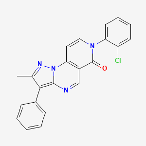 molecular formula C22H15ClN4O B4987537 7-(2-chlorophenyl)-2-methyl-3-phenylpyrazolo[1,5-a]pyrido[3,4-e]pyrimidin-6(7H)-one 