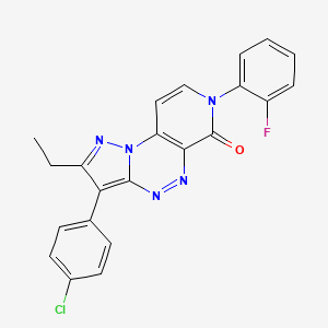 molecular formula C22H15ClFN5O B4987555 3-(4-chlorophenyl)-2-ethyl-7-(2-fluorophenyl)pyrazolo[5,1-c]pyrido[4,3-e][1,2,4]triazin-6(7H)-one 