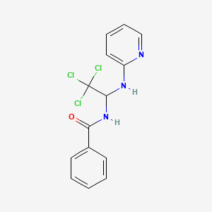 molecular formula C14H12Cl3N3O B4987572 N-[2,2,2-trichloro-1-(2-pyridinylamino)ethyl]benzamide 