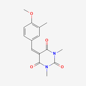 molecular formula C15H16N2O4 B4987580 5-(4-methoxy-3-methylbenzylidene)-1,3-dimethyl-2,4,6(1H,3H,5H)-pyrimidinetrione 