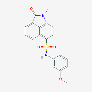 molecular formula C19H16N2O4S B498759 N-(3-methoxyphenyl)-1-methyl-2-oxo-1,2-dihydrobenzo[cd]indole-6-sulfonamide 