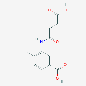 molecular formula C12H13NO5 B4987598 3-[(3-carboxypropanoyl)amino]-4-methylbenzoic acid 