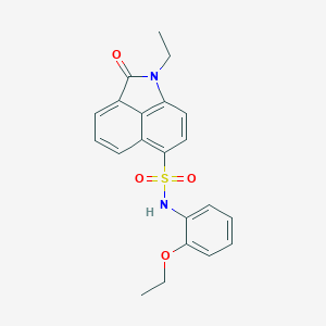 molecular formula C21H20N2O4S B498761 N-(2-ethoxyphenyl)-1-ethyl-2-oxo-1,2-dihydrobenzo[cd]indole-6-sulfonamide 