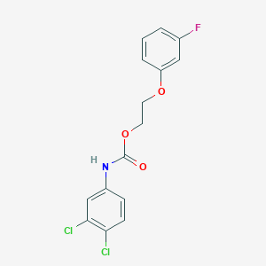 molecular formula C15H12Cl2FNO3 B4987617 2-(3-fluorophenoxy)ethyl (3,4-dichlorophenyl)carbamate 