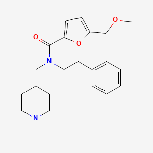 molecular formula C22H30N2O3 B4987620 5-(methoxymethyl)-N-[(1-methyl-4-piperidinyl)methyl]-N-(2-phenylethyl)-2-furamide 