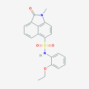 molecular formula C20H18N2O4S B498763 N-(2-ethoxyphenyl)-1-methyl-2-oxo-1,2-dihydrobenzo[cd]indole-6-sulfonamide 