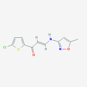 molecular formula C11H9ClN2O2S B4987640 1-(5-chloro-2-thienyl)-3-[(5-methyl-3-isoxazolyl)amino]-2-propen-1-one 