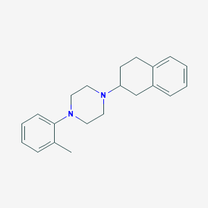 molecular formula C21H26N2 B4987671 1-(2-methylphenyl)-4-(1,2,3,4-tetrahydro-2-naphthalenyl)piperazine 