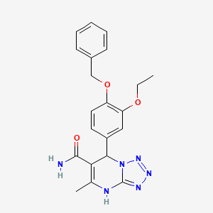 molecular formula C21H22N6O3 B4987700 7-[4-(benzyloxy)-3-ethoxyphenyl]-5-methyl-4,7-dihydrotetrazolo[1,5-a]pyrimidine-6-carboxamide 