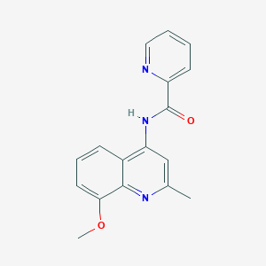 molecular formula C17H15N3O2 B4987711 N-(8-methoxy-2-methyl-4-quinolinyl)-2-pyridinecarboxamide 