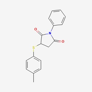 molecular formula C17H15NO2S B4987723 3-[(4-methylphenyl)thio]-1-phenyl-2,5-pyrrolidinedione CAS No. 109448-23-9