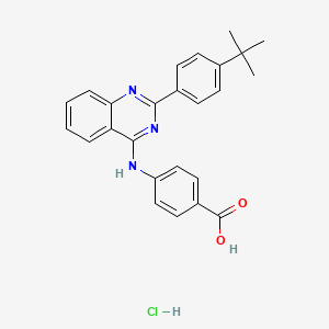 molecular formula C25H24ClN3O2 B4987742 4-{[2-(4-tert-butylphenyl)-4-quinazolinyl]amino}benzoic acid hydrochloride 