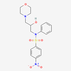 molecular formula C19H23N3O6S B4987751 N-[2-hydroxy-3-(4-morpholinyl)propyl]-4-nitro-N-phenylbenzenesulfonamide 